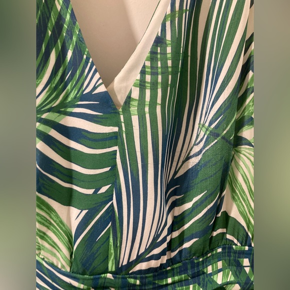 Ramy Brook Silk Meghan Palm Print Dress - Picture 5 of 6